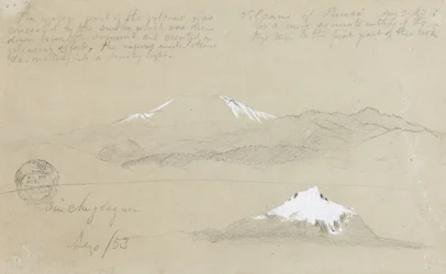 Views of Purese Volcano, Colombia and Mt. Sincholagua, Ecuador